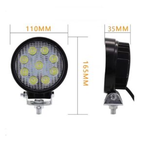 Đèn pha LED tròn 9 bóng chiếu sáng cho xe nâng