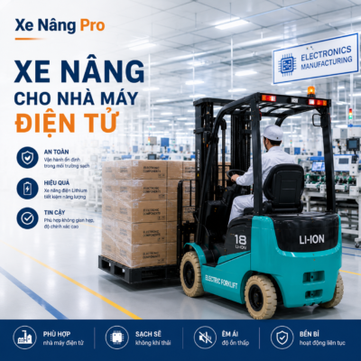 Xe nâng cho nhà máy điện tử