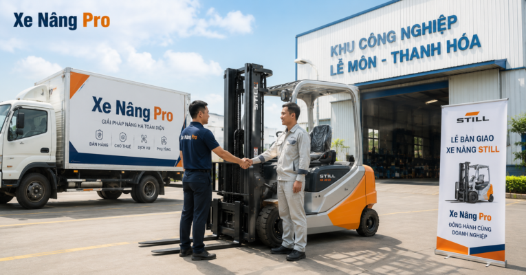 xe nâng điện tại Thanh Hóa KCN Nghi Sơn lọc hóa dầu cảng nước sâu