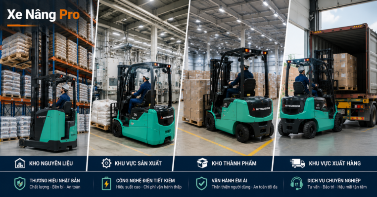 Ứng dụng xe nâng vào vị trí của nhà máy hóa chất